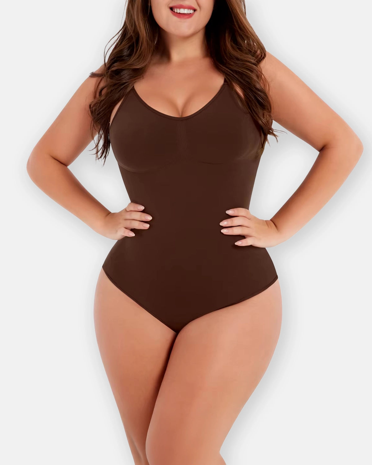 Nahtloser Shapewear Body mit 3D-Ausschnitt – Komfortable Figurformung, Verstellbare Schultergurte, Atmungsaktives Material
