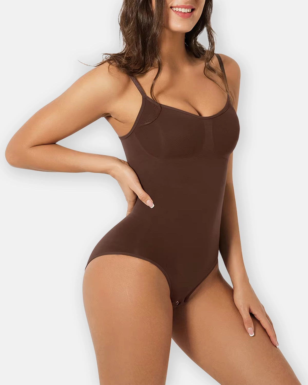 Nahtloser Shapewear Body mit 3D-Ausschnitt – Komfortable Figurformung, Verstellbare Schultergurte, Atmungsaktives Material