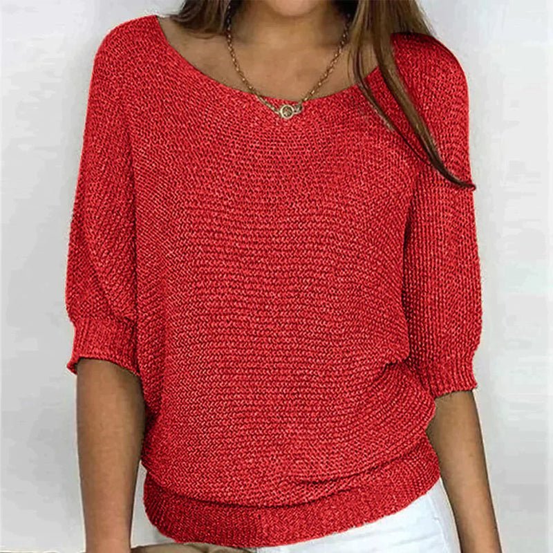 Oberteile Damen | Cosy Knit Top für Damen, Alle Jahreszeiten, Stil und Komfort