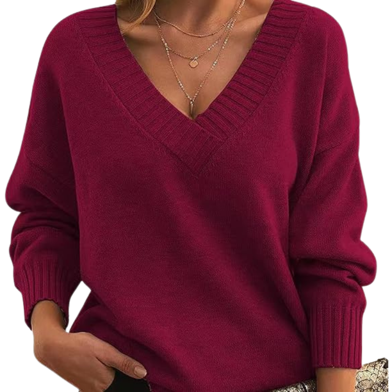 Pullover Damen | V-Ausschnitt Wintermode für Damen