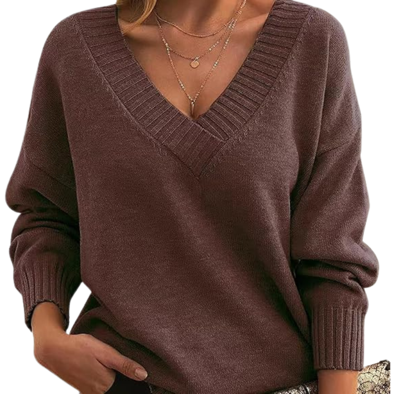 Pullover Damen | V-Ausschnitt Wintermode für Damen