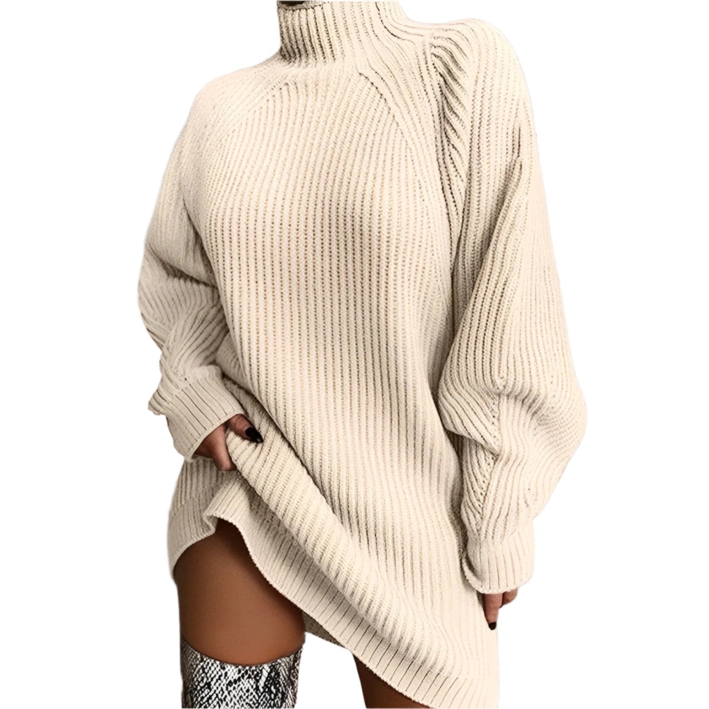Rollkragenpullover Damen | Übergröße für Büro und Freizeit