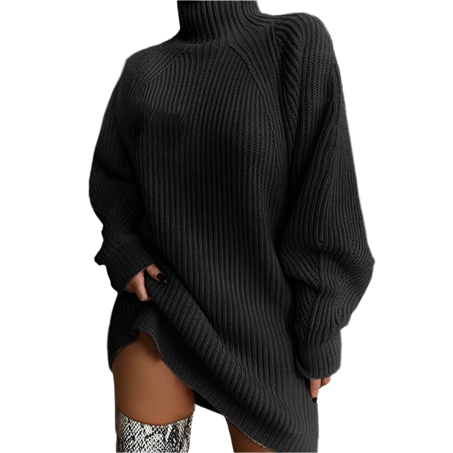 Rollkragenpullover Damen | Übergröße für Büro und Freizeit