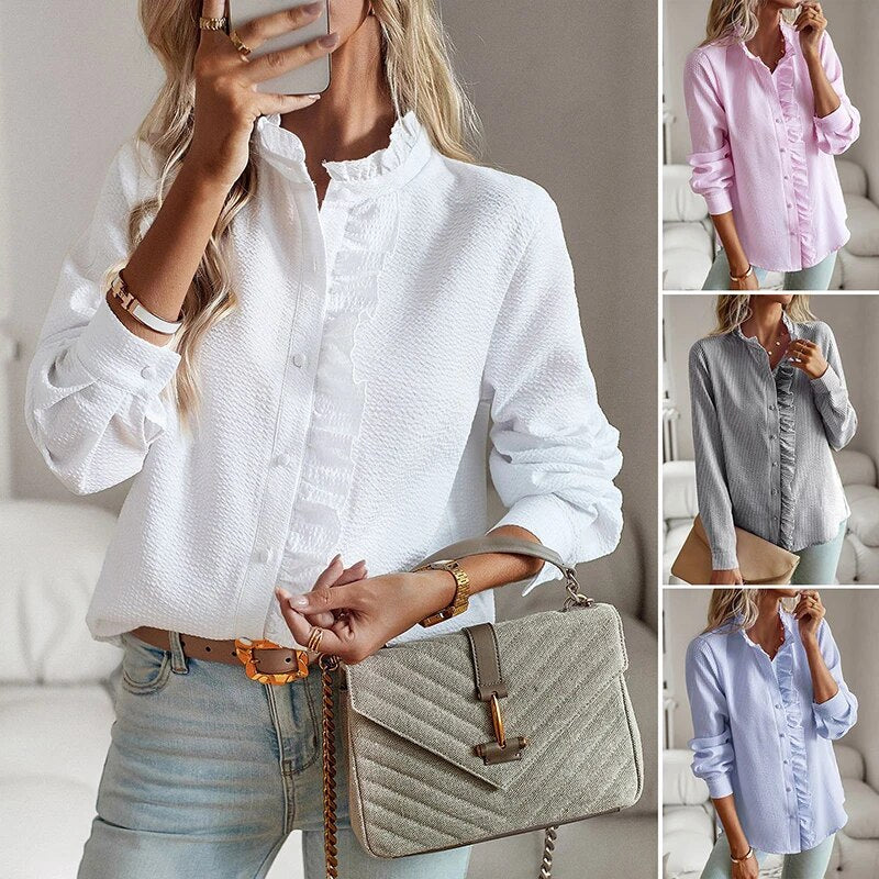 Rüschenshirt | Oberteile Für Damen | Büro Und Freizeit