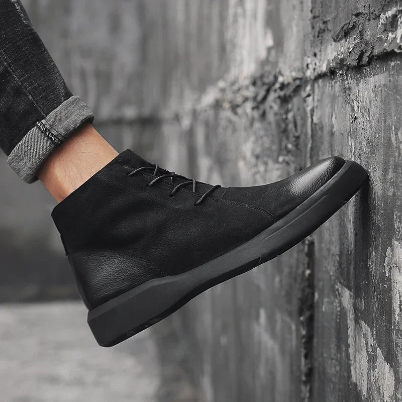 Pánské šněrovací boty s kulatou špičkou | Moderní městský styl