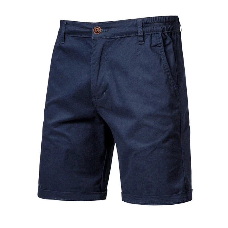Pantaloncini da uomo casual con gambe dritte e chiusura con bottoni | Tasche laterali