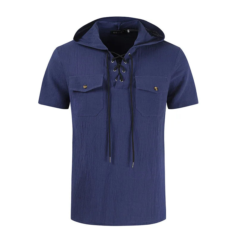Camicia Uomo Annodata | Camicia a Maniche Lunghe per l'Estate
