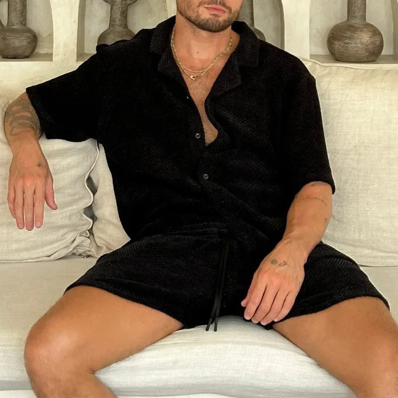 Herren-Set mit kurzen Ärmeln – Leichter Sommerkomfort für entspannte Tage