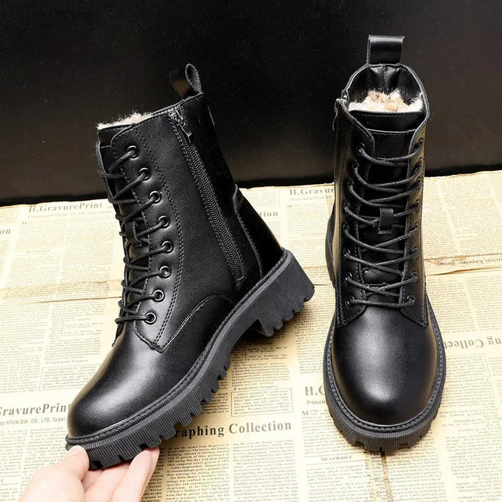 Schnürstiefel Damen | Hochgeschnittene Outdoor-Schuhe für Alltag und Freizeit