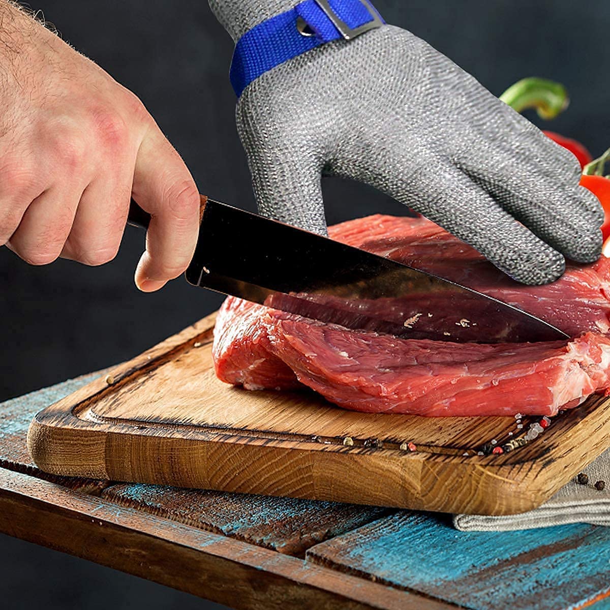 Sicherheitshandschuhe aus Edelstahl mit Ergonomischem Design – Schnittfest und Korrosionsbeständig für Industrie und Haushalt