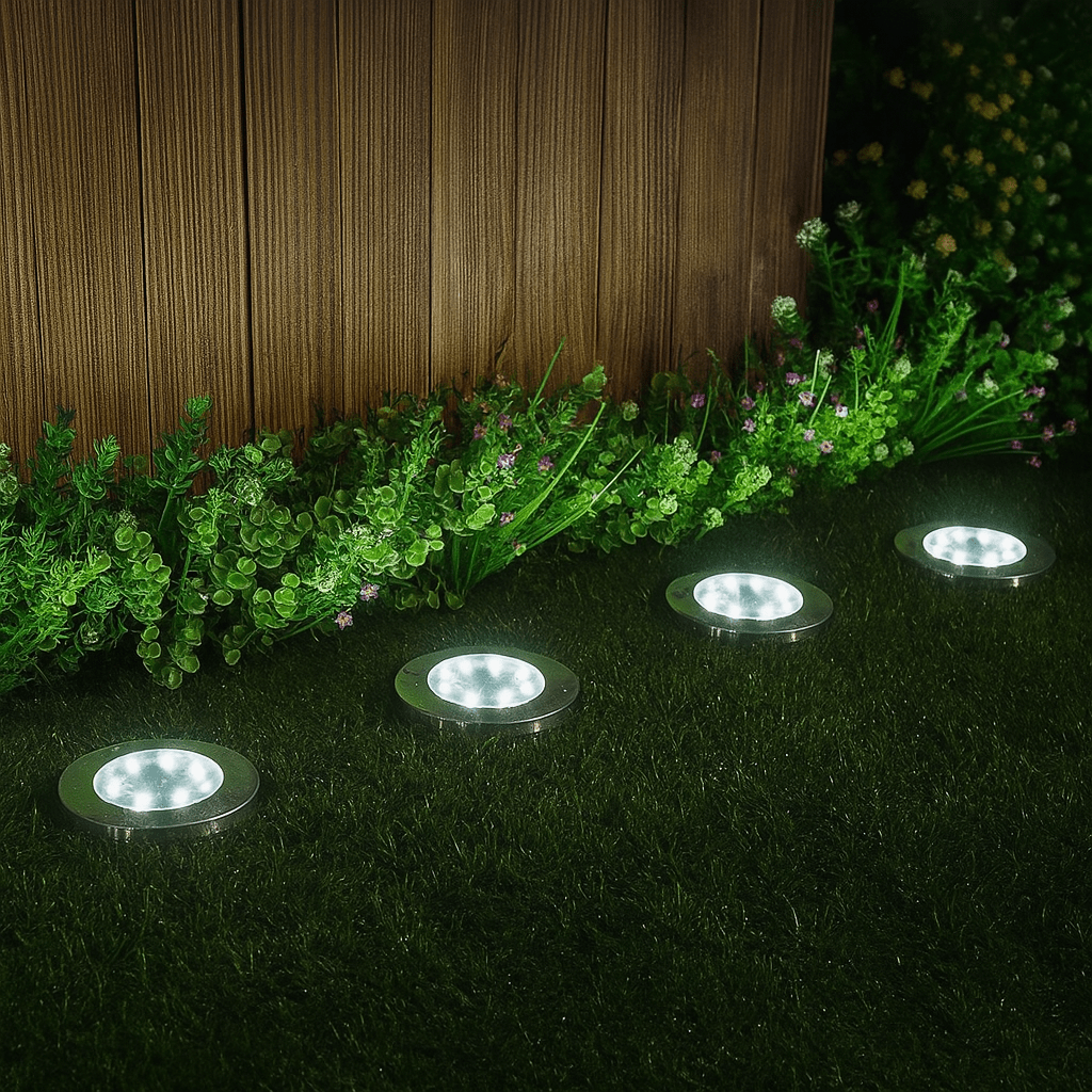 Solarbetriebene Gartenlampen | 4er Set für ganzjährige Nutzung im Freien