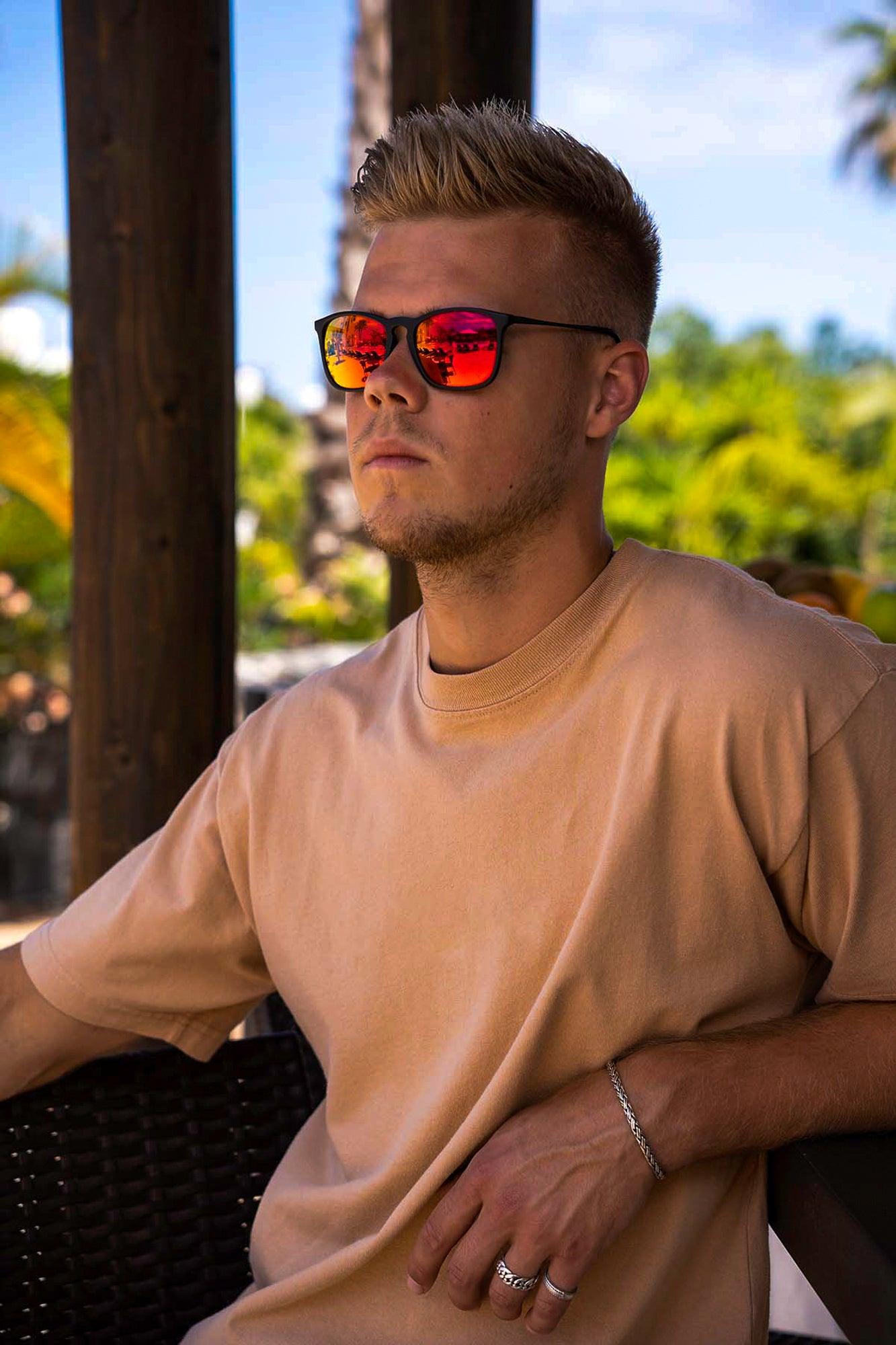 Sonnenbrille Herren | Wayfarer | 100% UV400 Schutz für Sommeraktivitäten