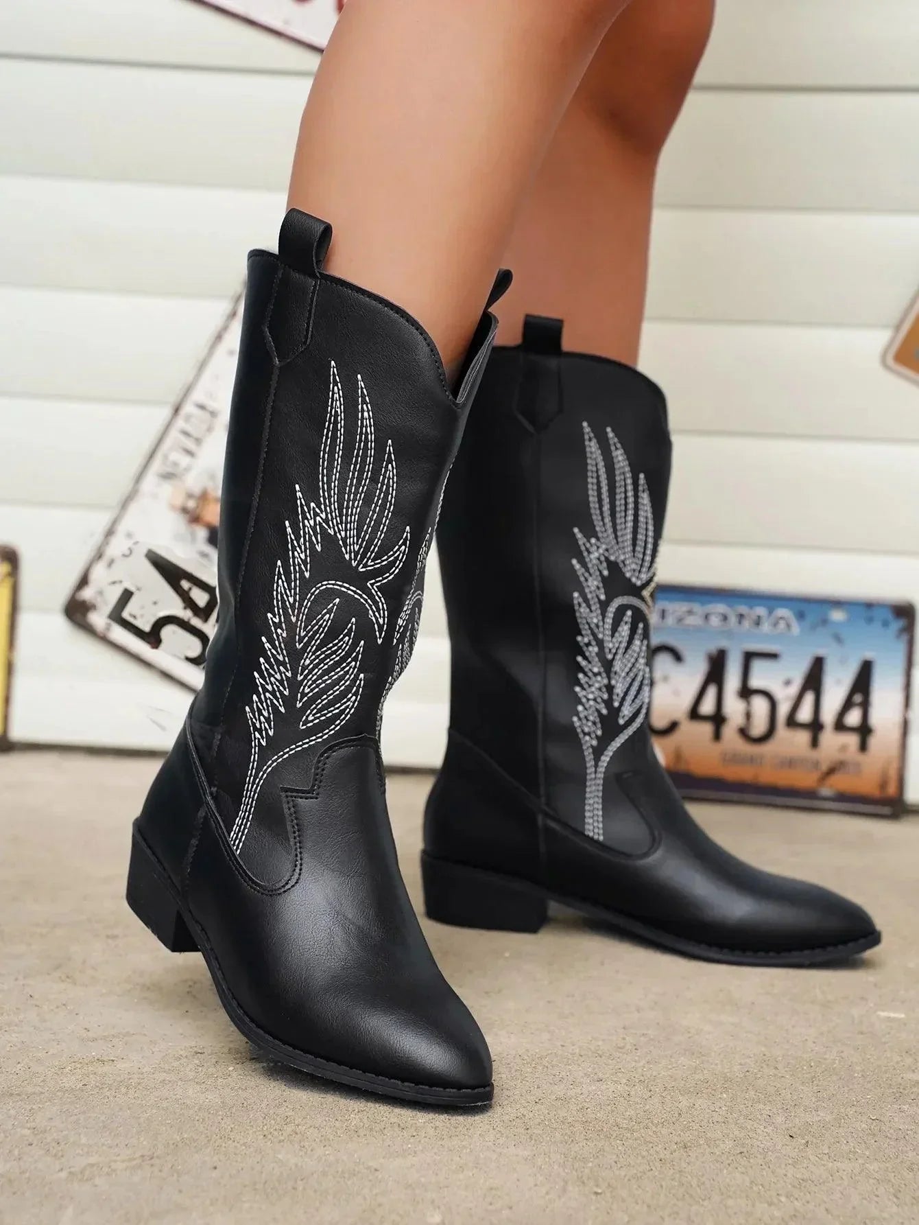 Stiefel Damen | Western Cowboy Stiefel für Alltag und Freizeit