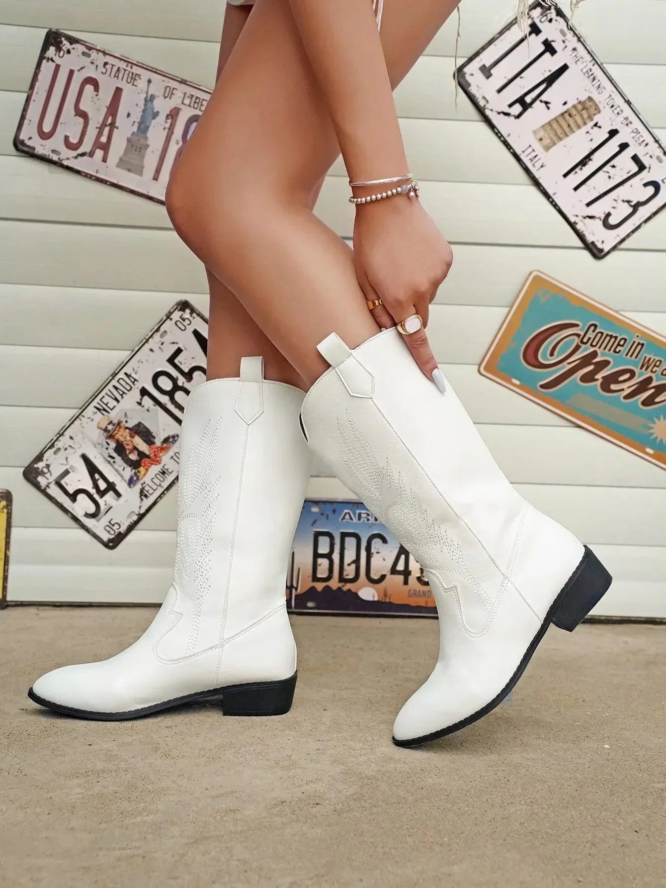 Stiefel Damen | Western Cowboy Stiefel für Alltag und Freizeit