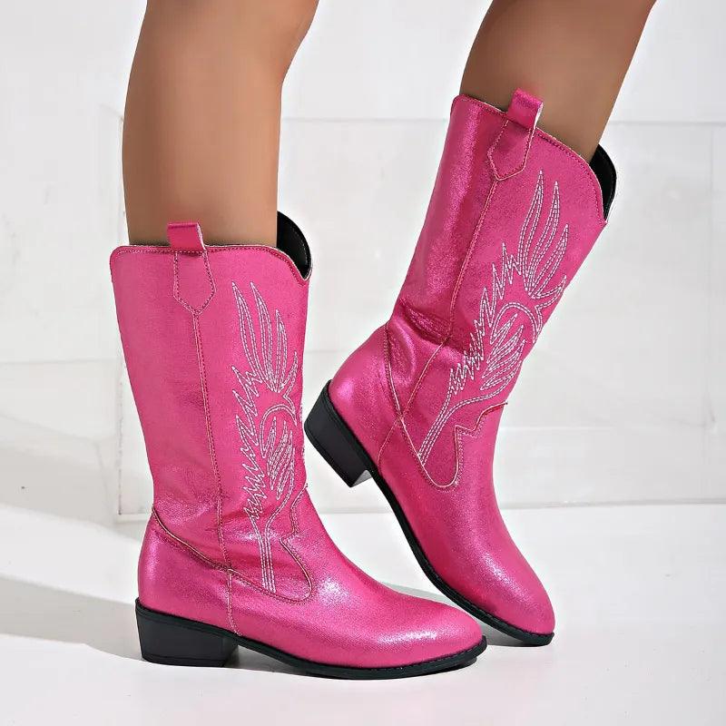 Stiefel Damen | Western Cowboy Stiefel für Alltag und Freizeit