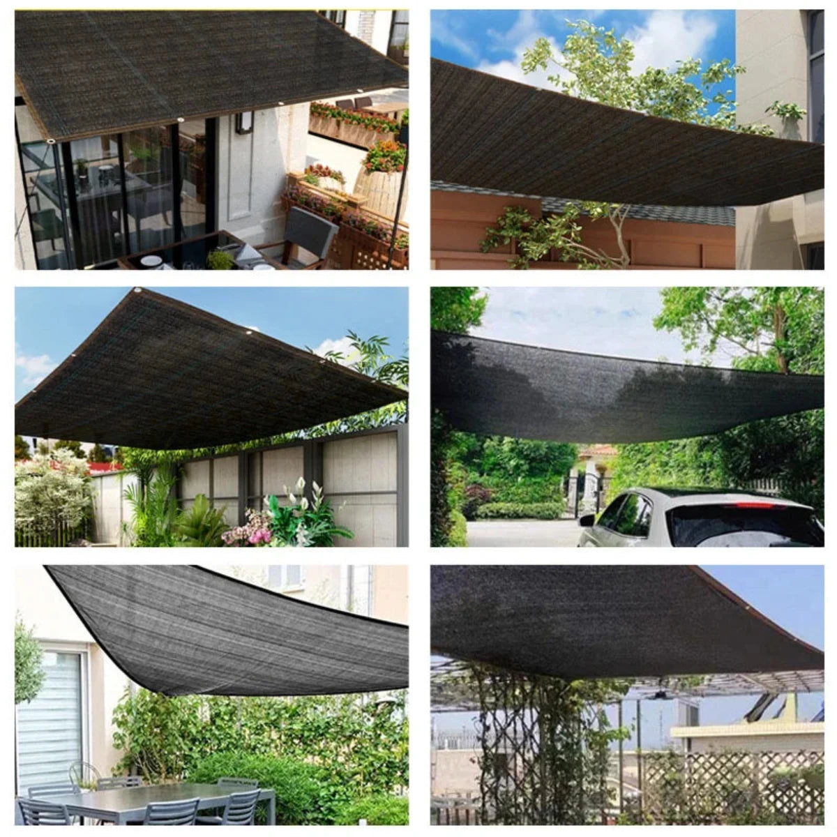 UV-schützendes Schattennetz für Gärten, Terrassen und Balkone – wetterfestes Sichtschutznetz mit einfacher Installation