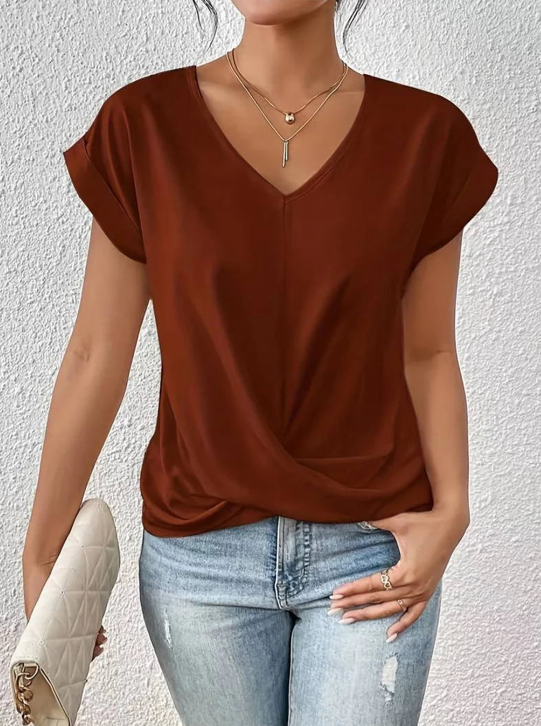 V-Hals Bluse | Damenmode für Alltag und Sommer