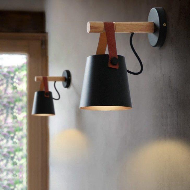 Wandleuchte im nordischen Stil – minimalistische Wandbeleuchtung mit Lampenschirm