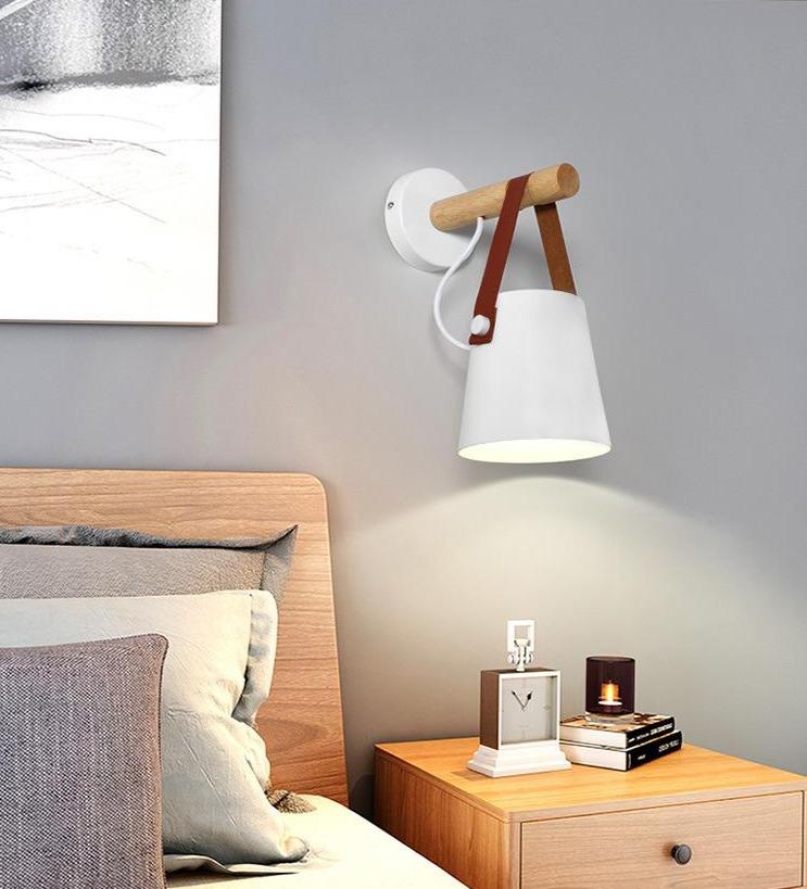 Wandleuchte im nordischen Stil – minimalistische Wandbeleuchtung mit Lampenschirm