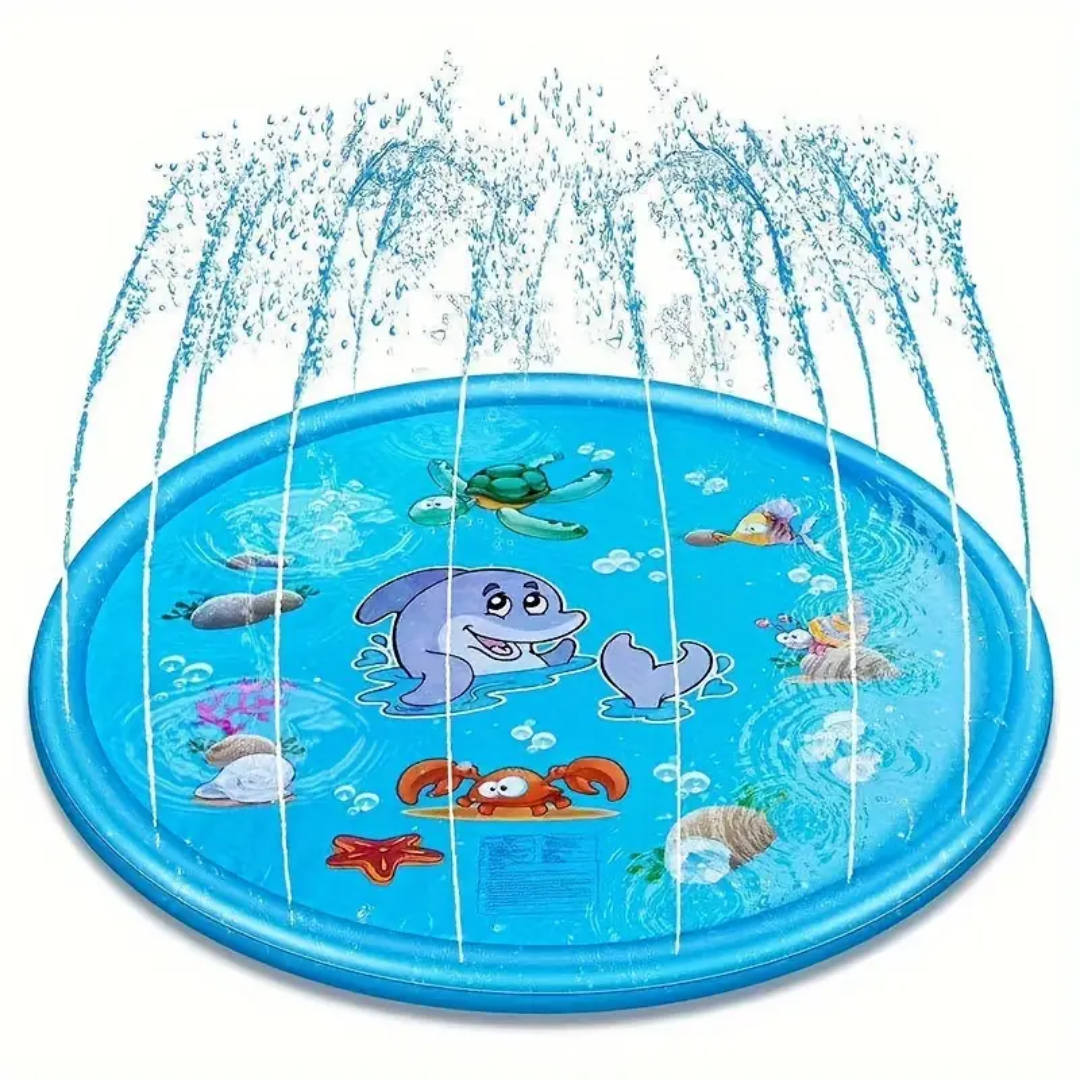 Wasserfontänen-Spielmatte für Kinder – Bunte Sprinklerkante für erfrischenden Wasserspaß im Garten