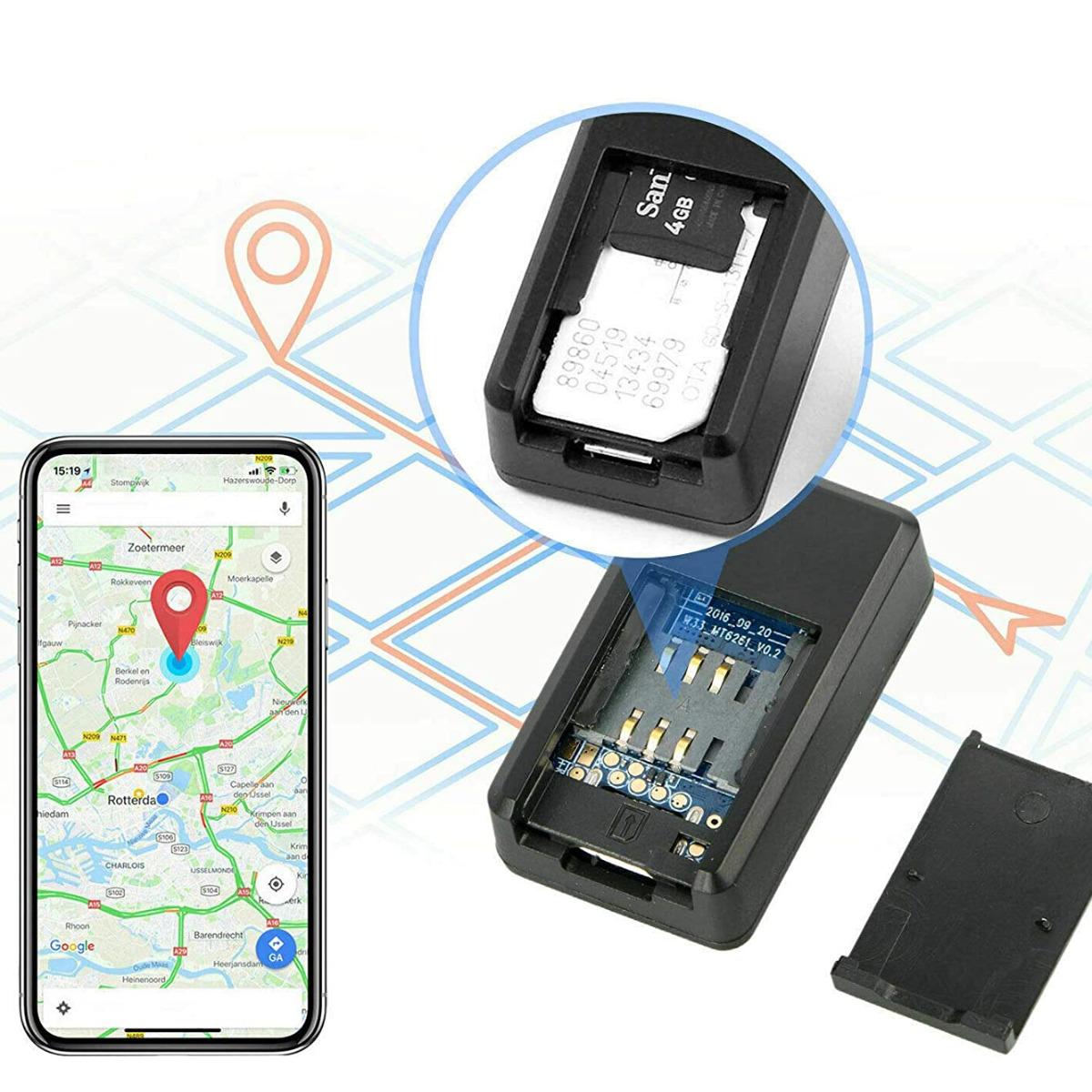 Wasserfester GPS-Tracker für Echtzeit-Standortverfolgung – Ideal für Wertsachen, Haustiere und Fahrzeuge