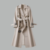 Wasserfester Trenchcoat für Damen mit Gürtel und Knöpfen – Klassisches Design, ideal für Wind und Regen
