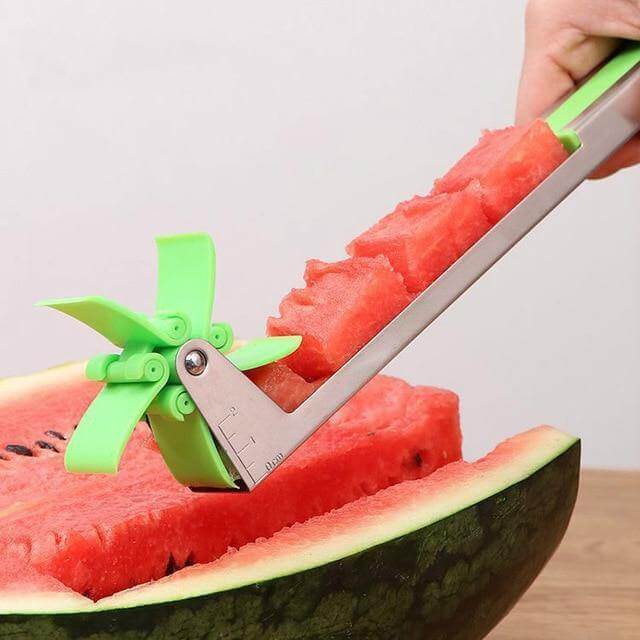 Wassermelonen-Schneider aus Rostfreiem Stahl mit Ergonomischem Griff – Effizientes Obstschneiden für Melonen, Papaya und Große Früchte