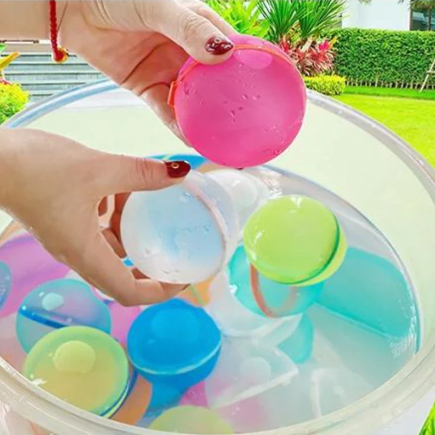 Wiederverwendbare Wasserballons mit Magnetverschluss – Buntes, nachhaltiges Spielzeug für Kinder ab 3 Jahren, 6er und 12er Sets