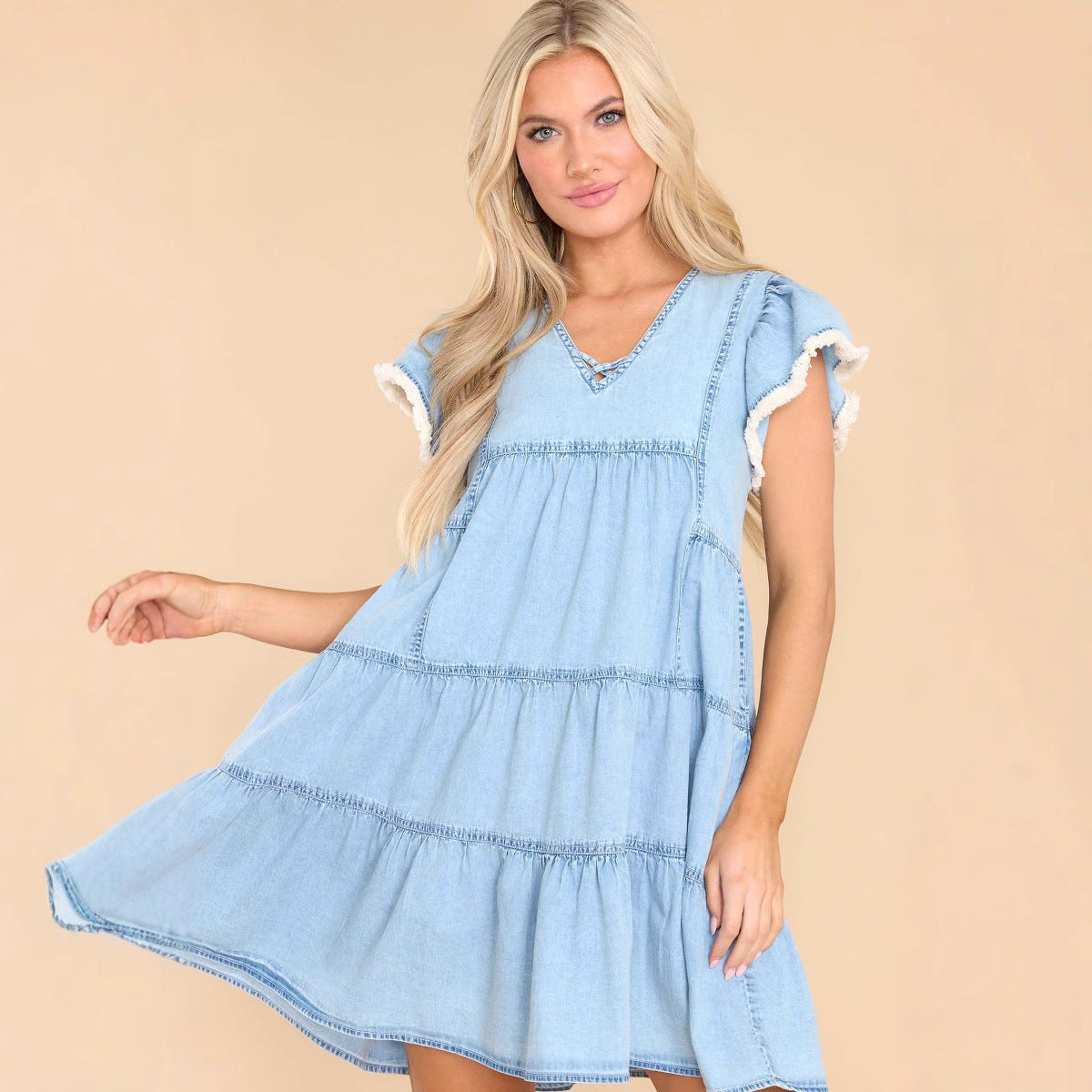Ärmelloses A-Linien-Damen-Kleid