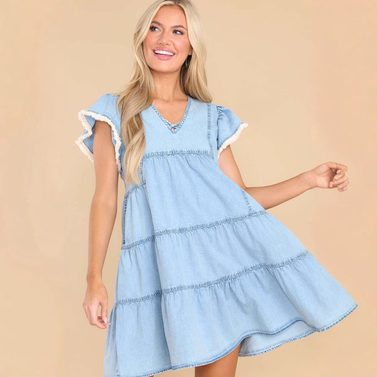 Ärmelloses A-Linien-Damen-Kleid