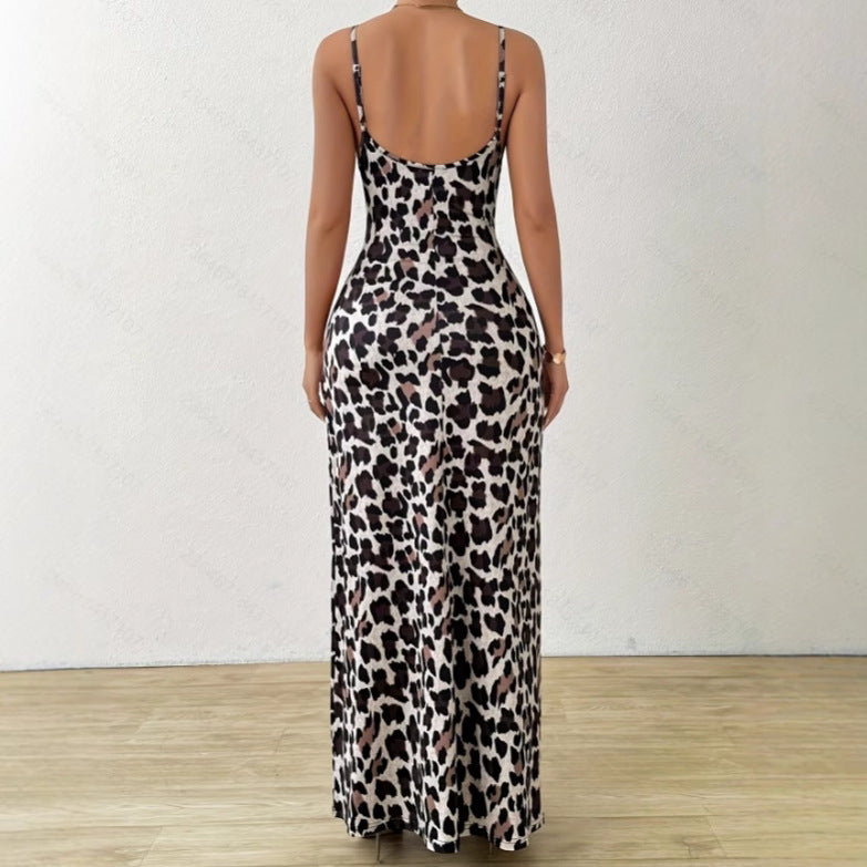 Ärmelloses Kleid für Frauen mit Satin-Effekt