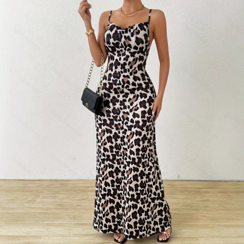 Ärmelloses Kleid für Frauen mit Satin-Effekt