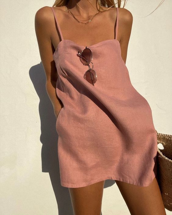 Ärmelloses Mini-Kleid für Damen mit Pailletten