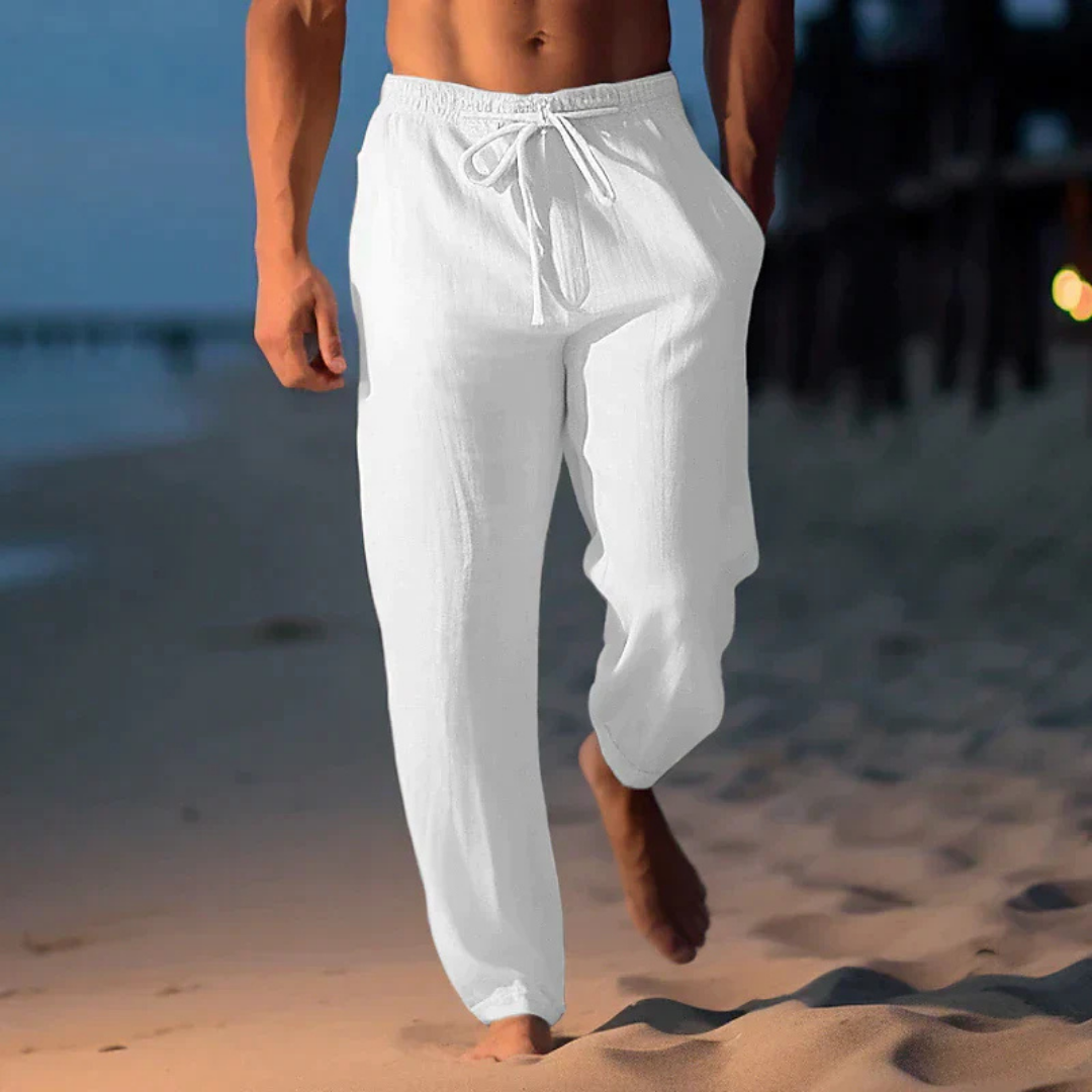 Bequeme Herren Strandhose 100% Baumwolle