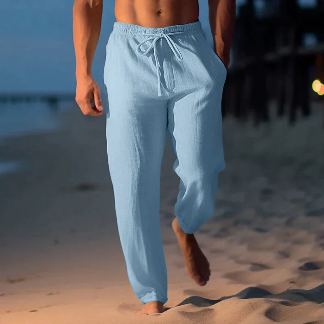Bequeme Herren Strandhose 100% Baumwolle