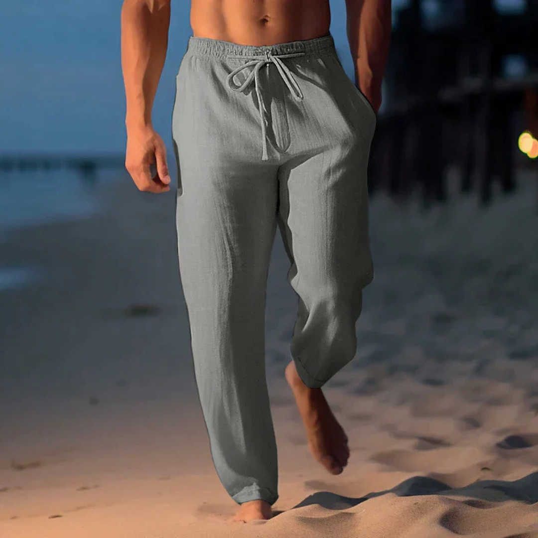 Bequeme Herren Strandhose 100% Baumwolle