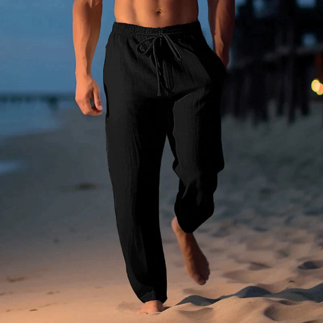 Bequeme Herren Strandhose 100% Baumwolle