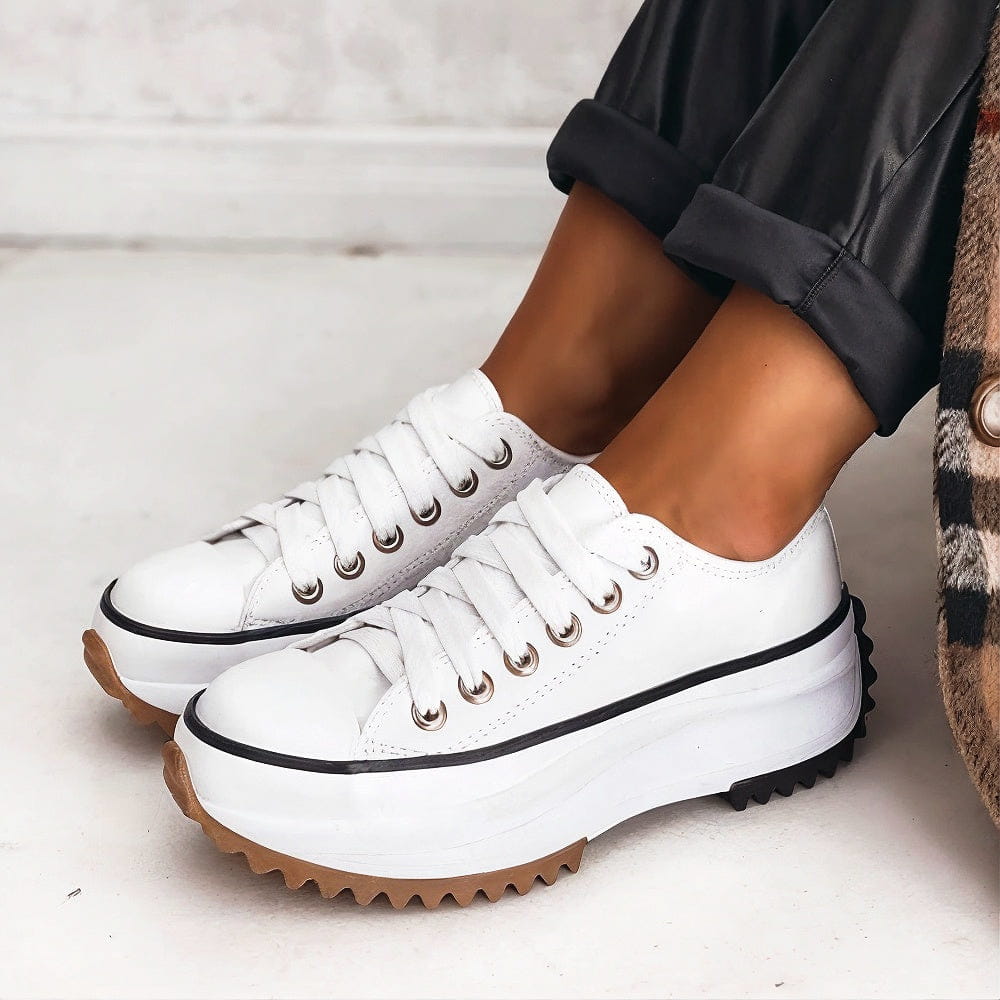 Sneaker donna basse con plateau | Moderno