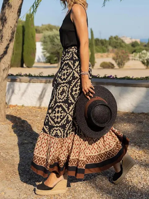 Boho Maxirock mit Ethno-Muster – Stilvoll & Luftig