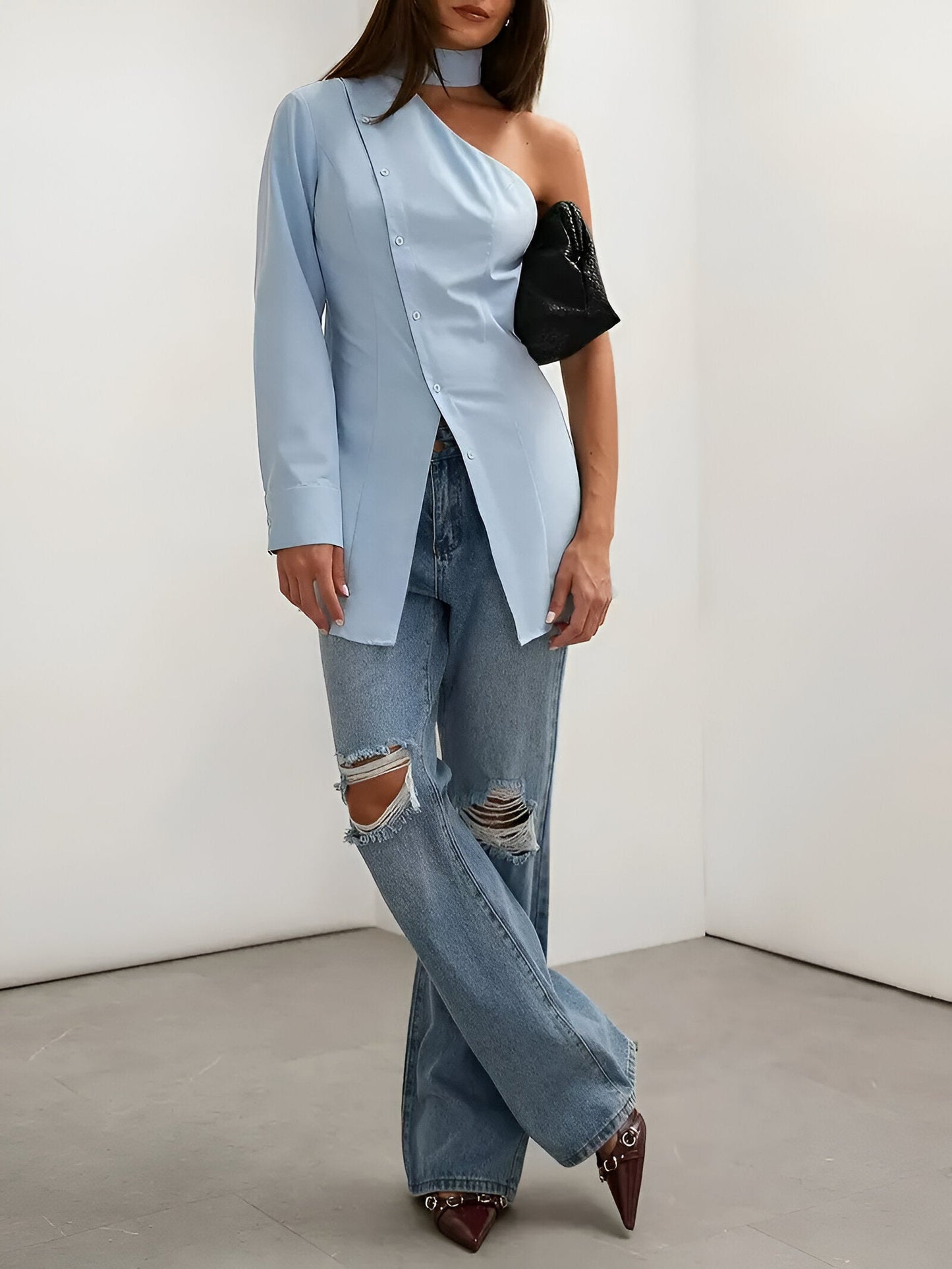Elegantes One-Shoulder-Oberteil für Damen-4