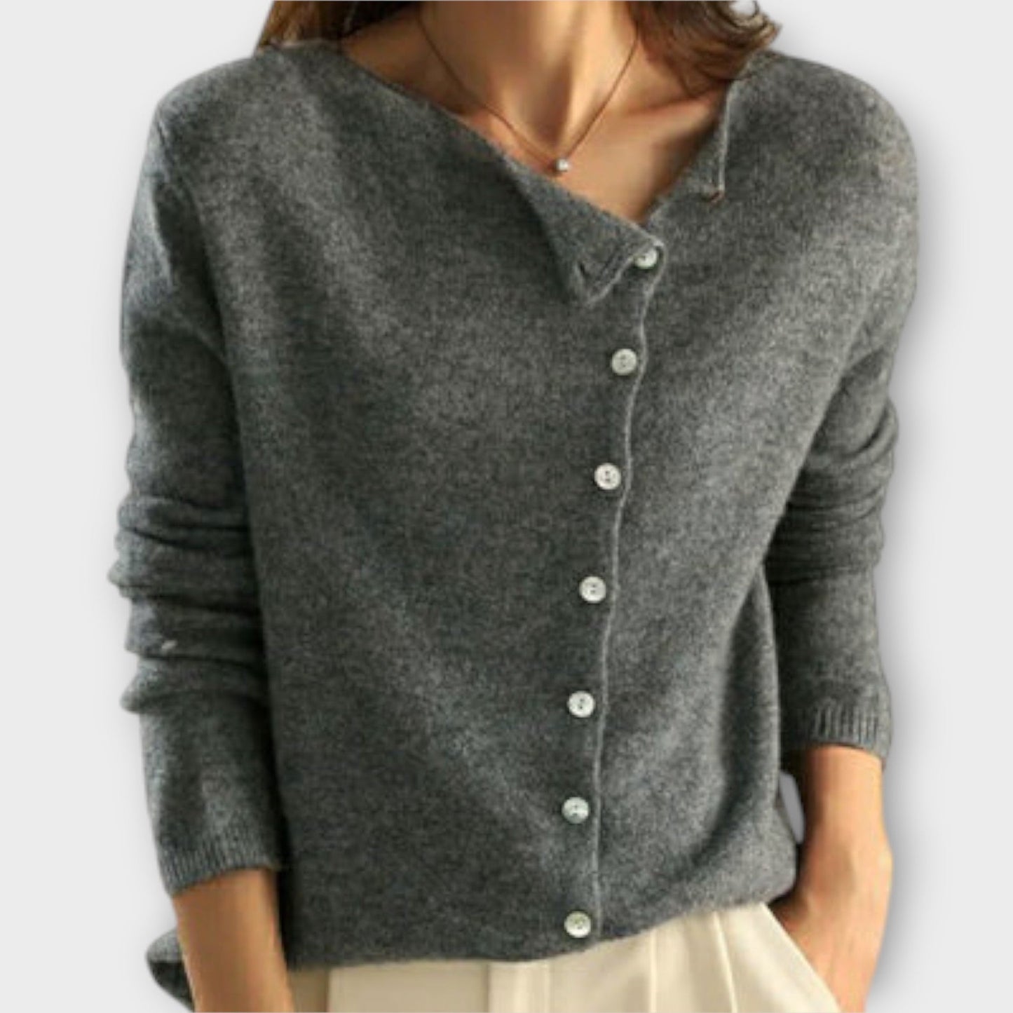 Damen Asymmetrischer Cardigan – Modernität und Stil