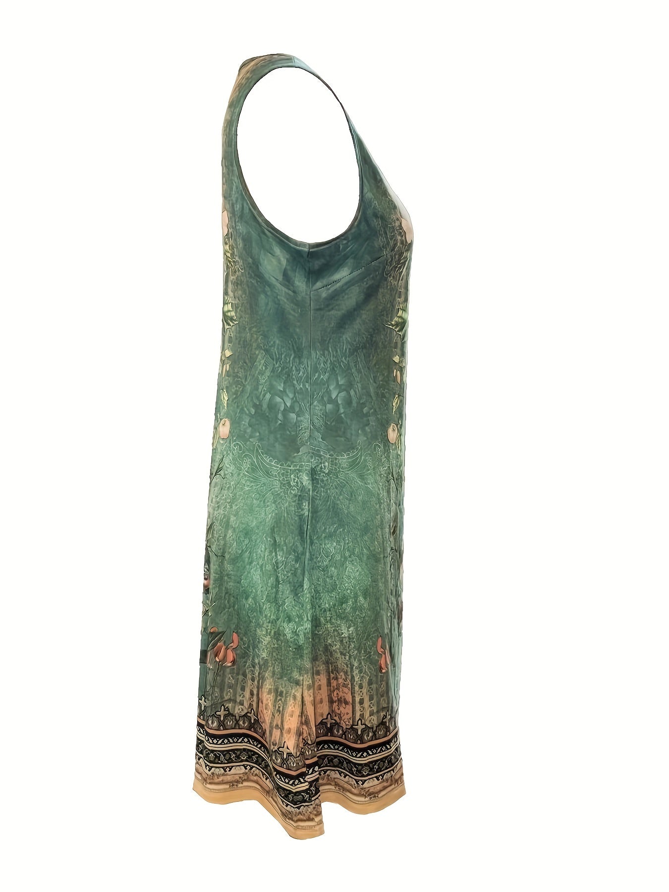 Damen Blumendruck Kleid mit Kerlausschnitt und Knopfdetails - Elegantes Festliches Kleid für Hochzeitsgäste und besondere Anlässe