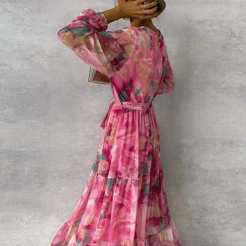 Damen Blumenkleid Ärmelloses Elegantes für Hochzeitsgäste Floral