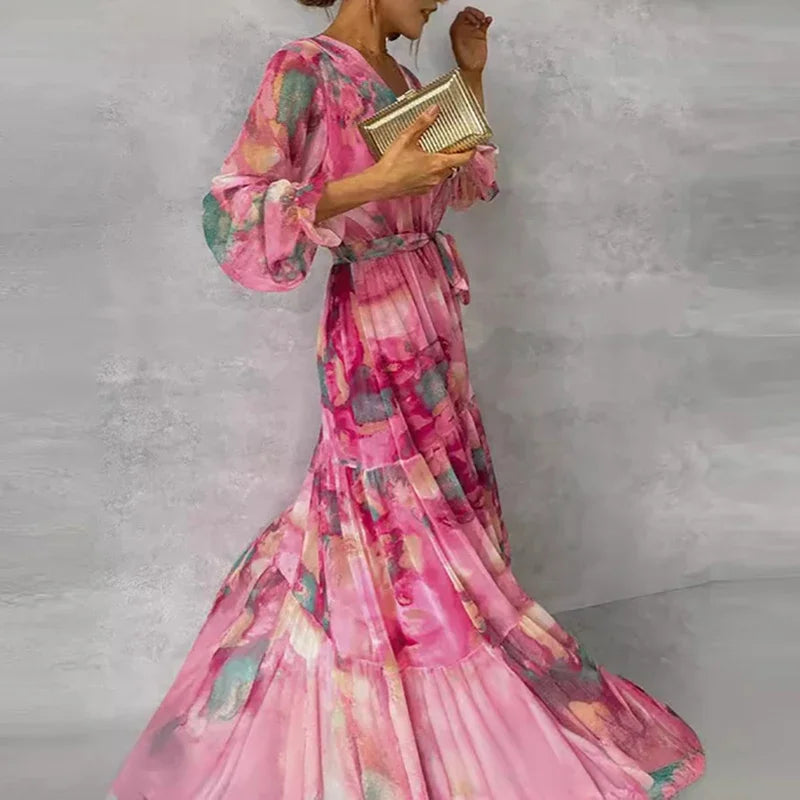 Damen Blumenkleid Ärmelloses Elegantes für Hochzeitsgäste Floral