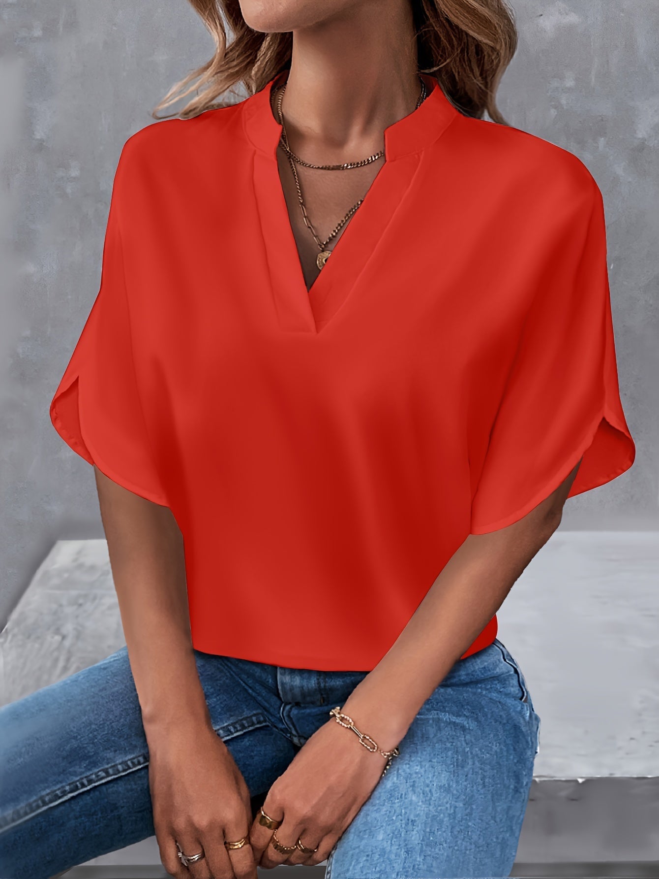Damen Bluse | Minimalistischer Chic für Alltag & Büro | Talynae