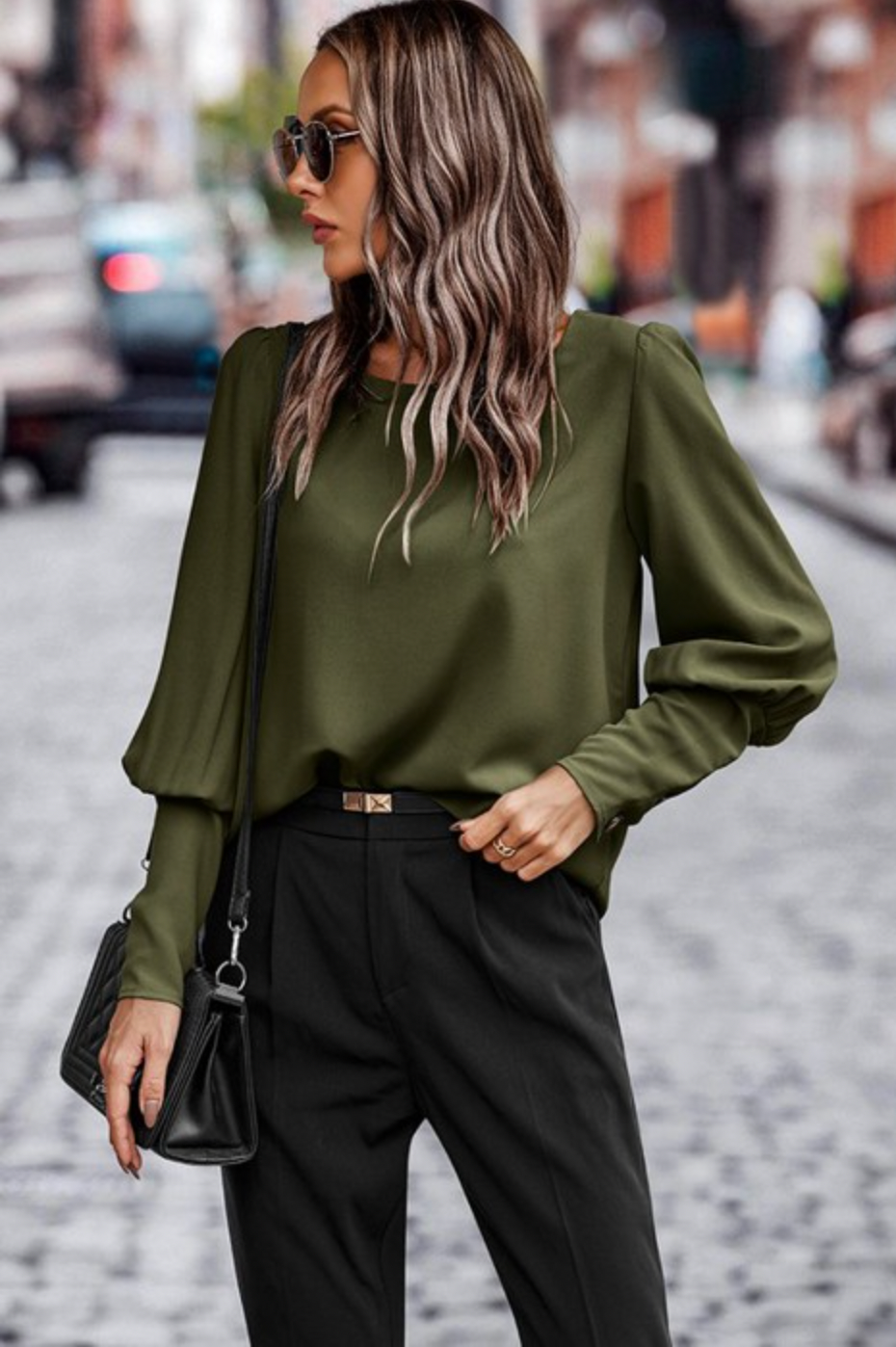 Damen Bluse – Satin-Look mit stilvoller Eleganz