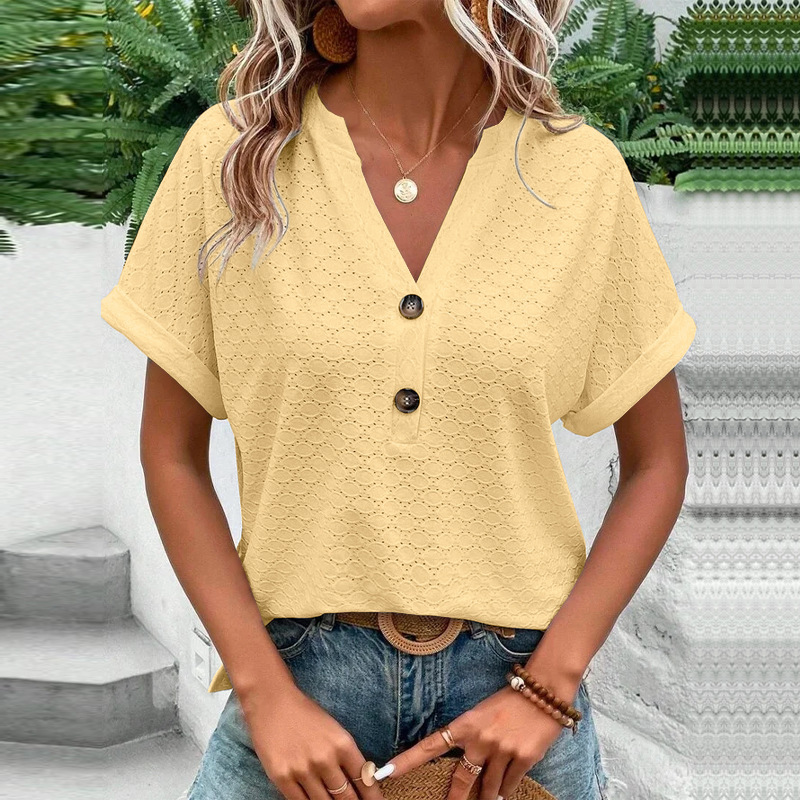 Damen Bluse – Sommerlicher Schnitt mit moderner Struktur