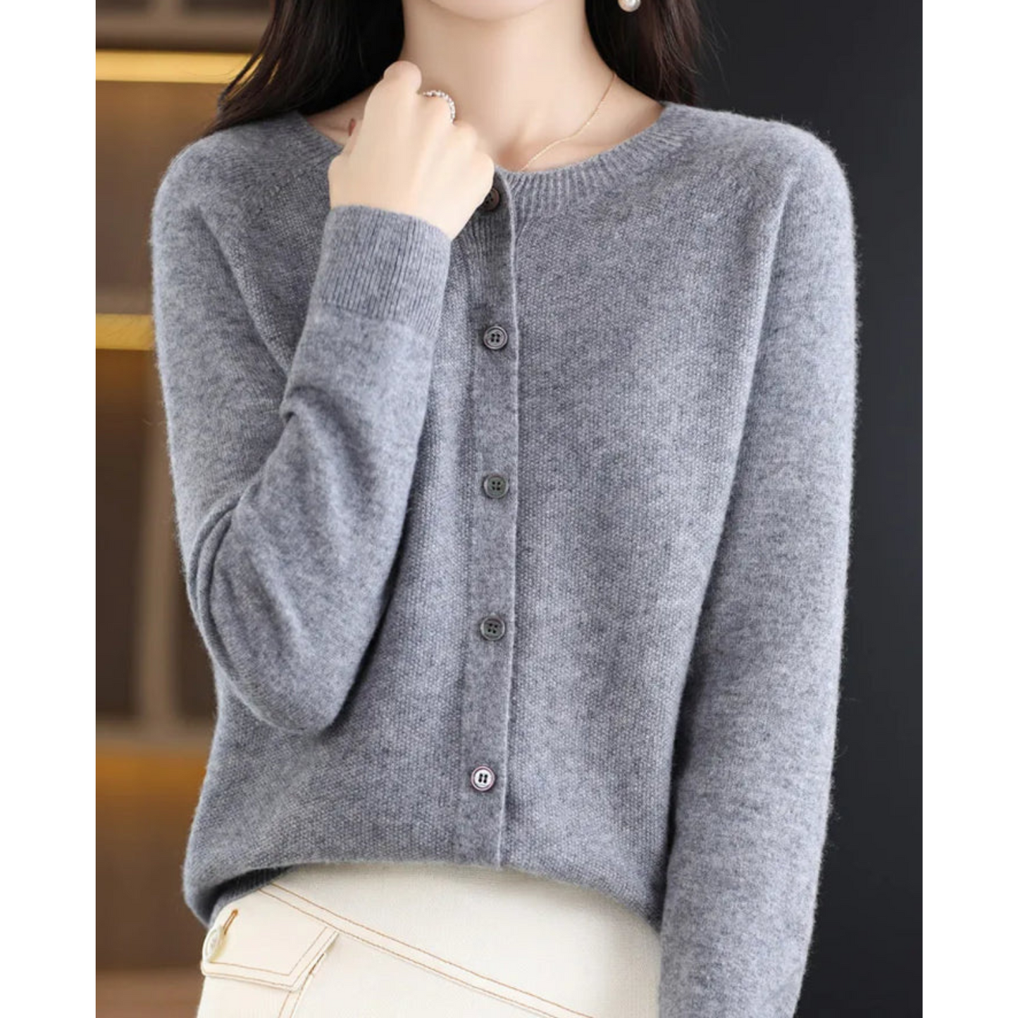 Damen Cardigan mit Knöpfen – Eleganz und Komfort