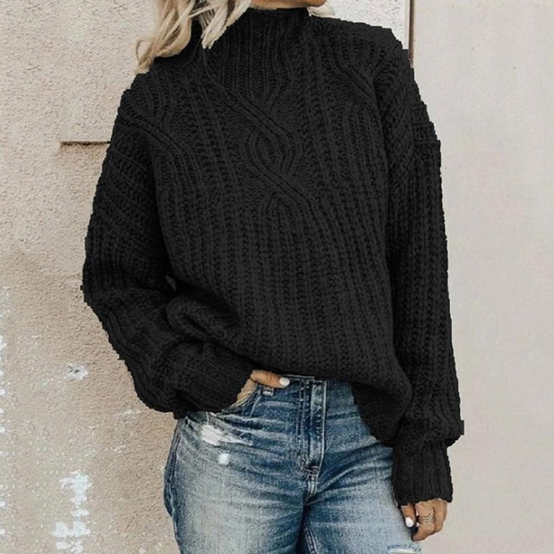 Damen Grobstrickpullover – Kuscheliger Pullover mit Zopfmuster