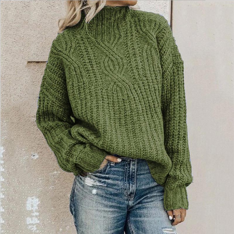 Damen Grobstrickpullover – Kuscheliger Pullover mit Zopfmuster1